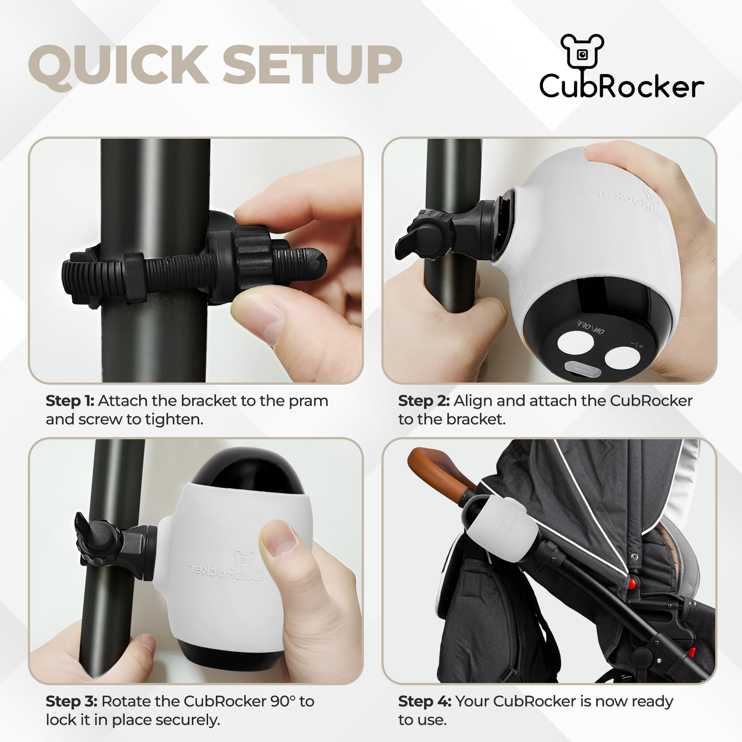 CubRocker - The Baby Pram Rocker